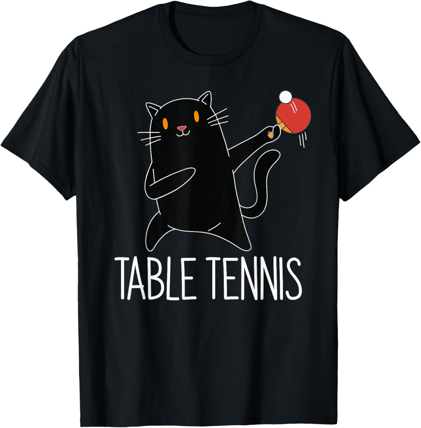 Table Tennis Outfit - Tenis Stołowy Czarny Kot Pingpong Czarny