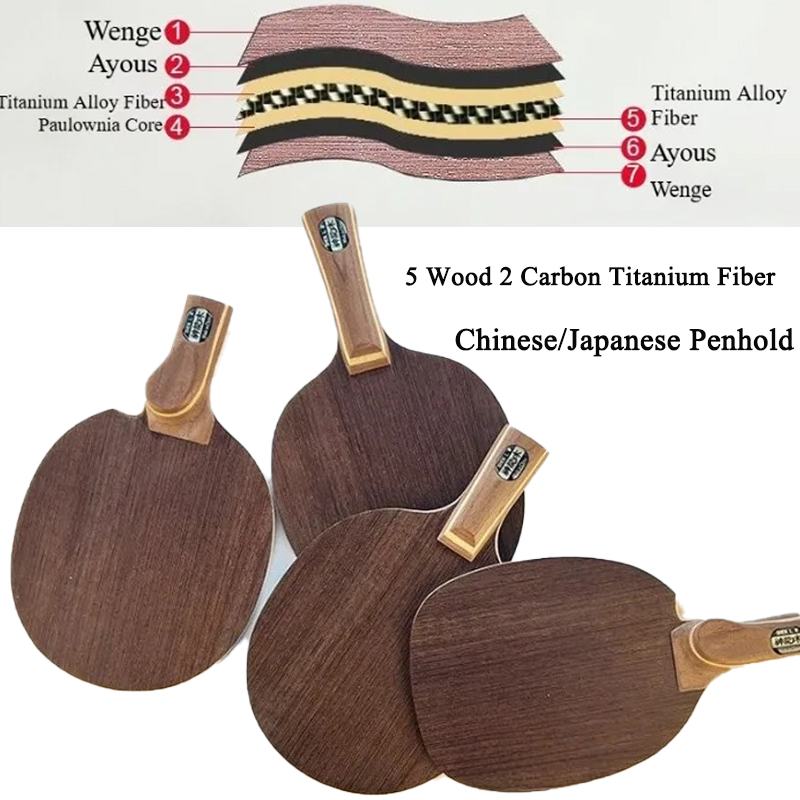 Table Tennis Blade - Rakietka do tenisa stołowego chińska/japońska, uchwyt